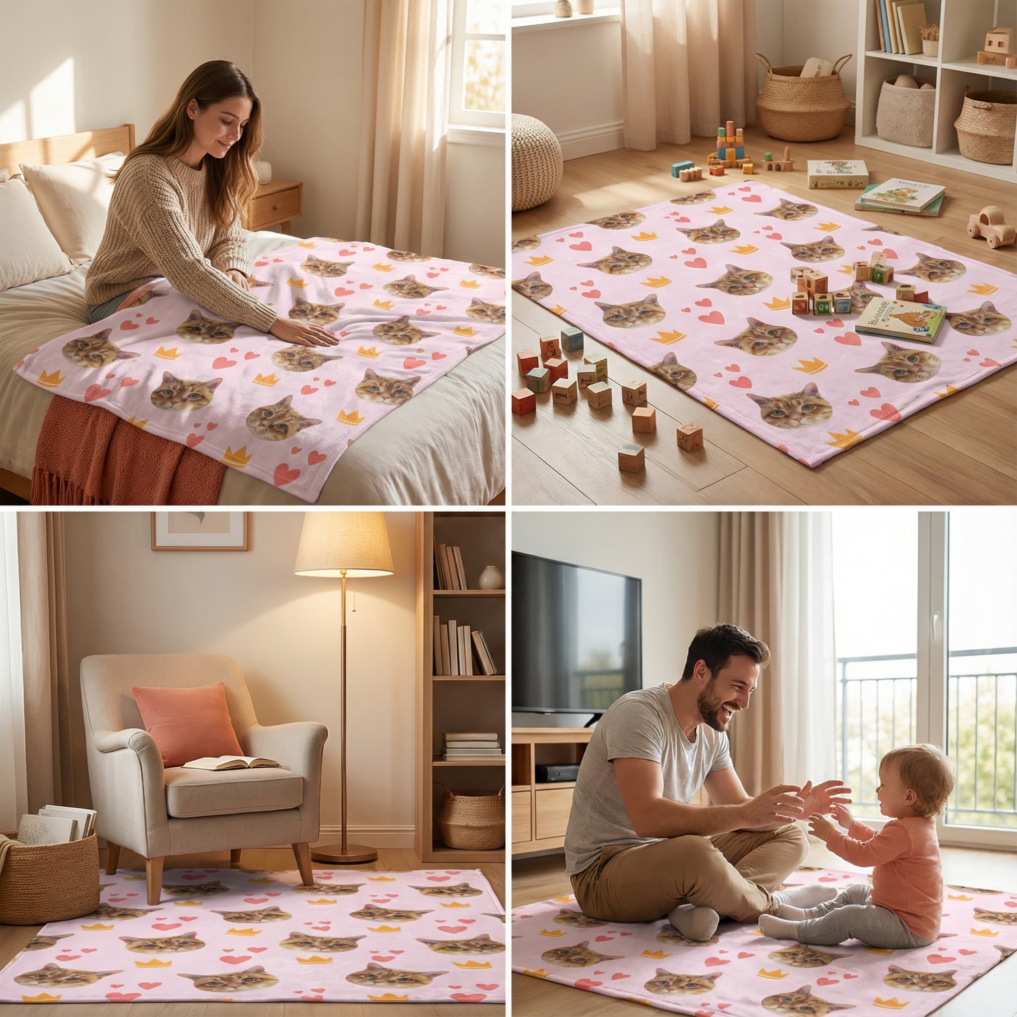 AikeDear-Custom Cat Memorial Blanket