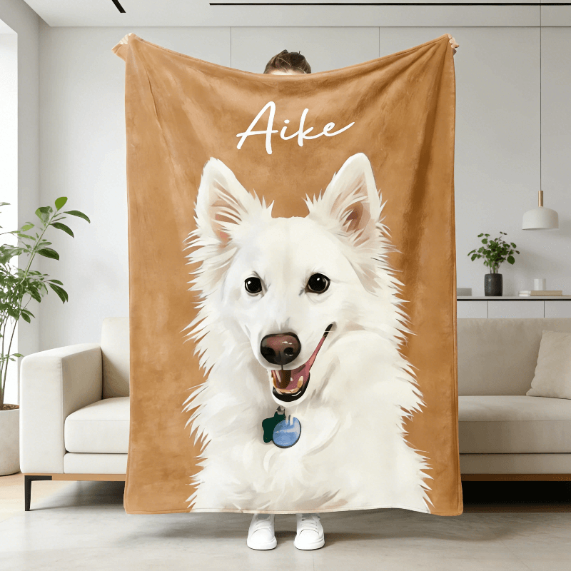 AikeDer-Custom Pet Blanket with Name