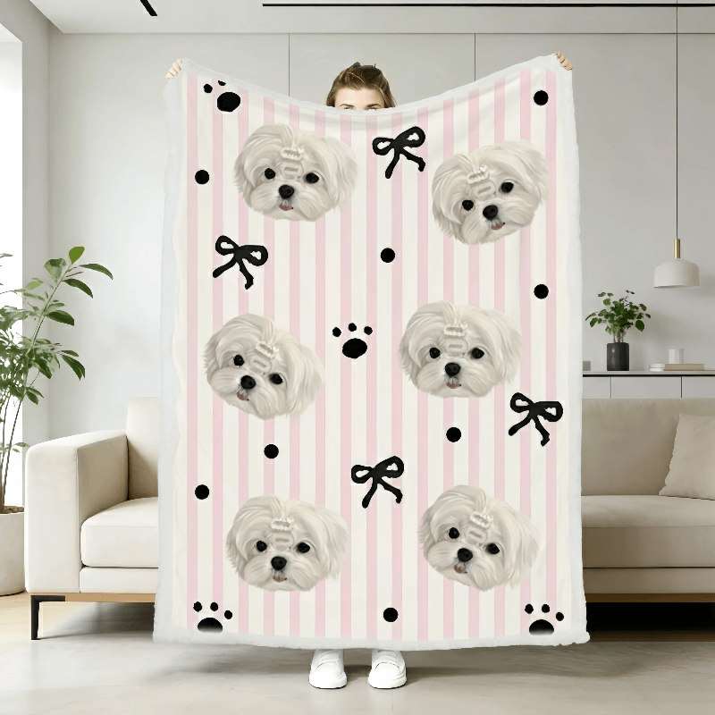 AikeDear-Custom Pet Portrait Blanket