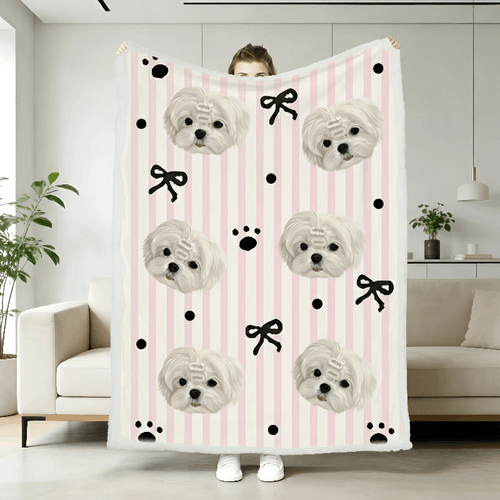 AikeDear-Custom Pet Portrait Blanket