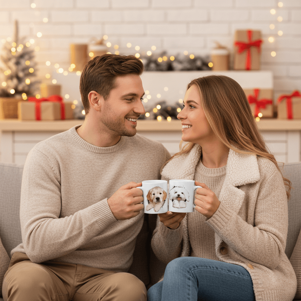 Custom Portrait Ceramic Cup for Dog Lovers