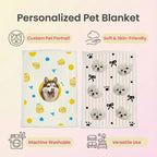 AikeDear-Custom Pet Portrait Blanket