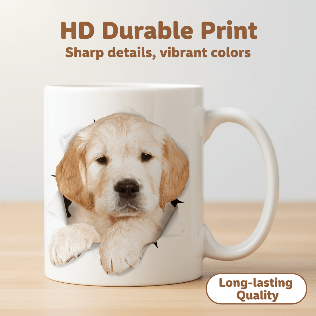 Custom Portrait Ceramic Cup for Dog Lovers