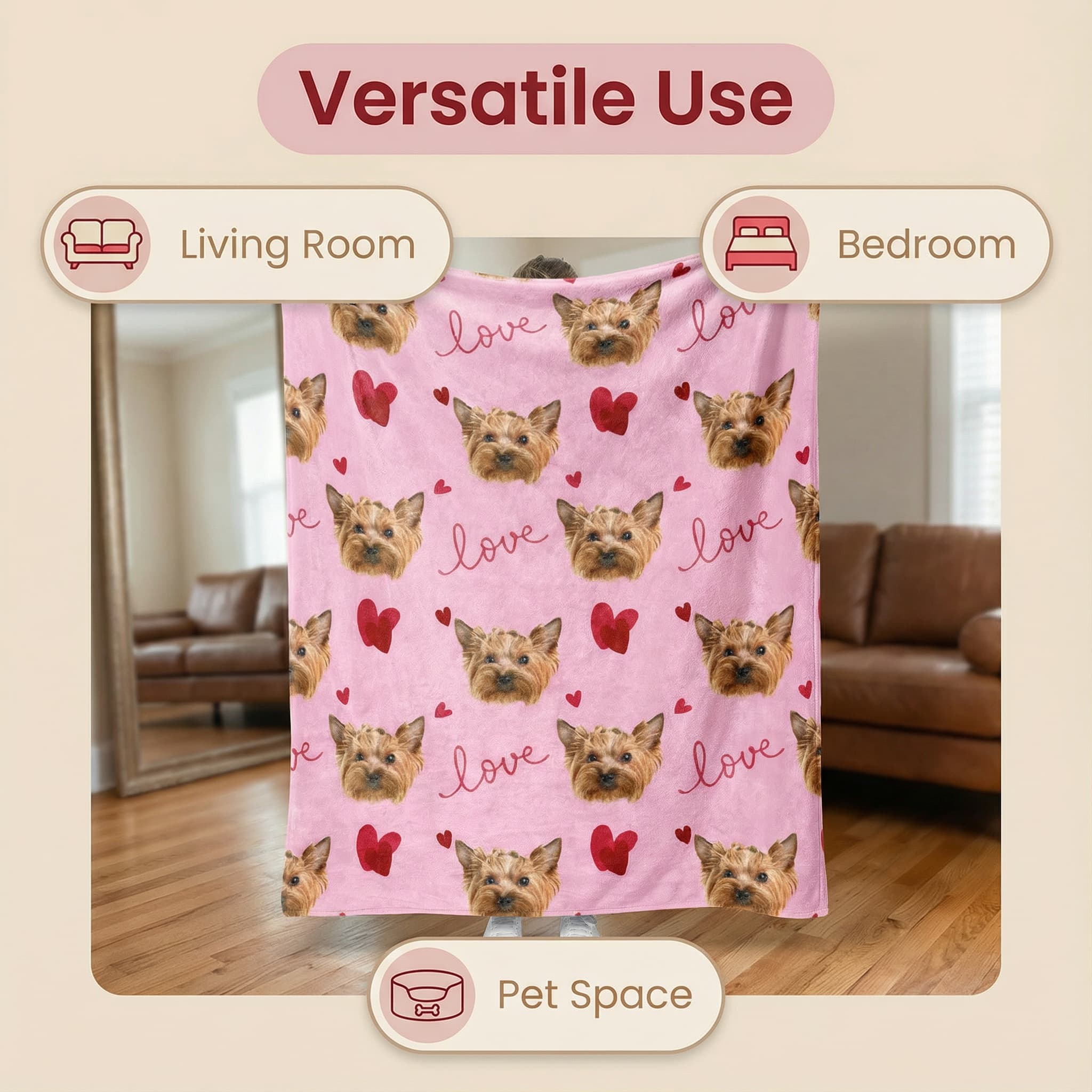 AikeDear -Custom Pet Photo Blanket