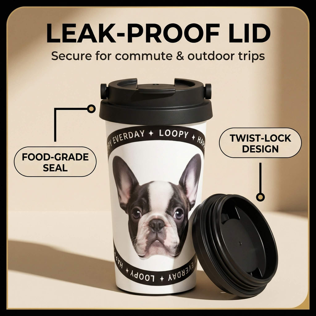 AikeDear - Custom Pet portrait Stainless Steel Coffee Cup