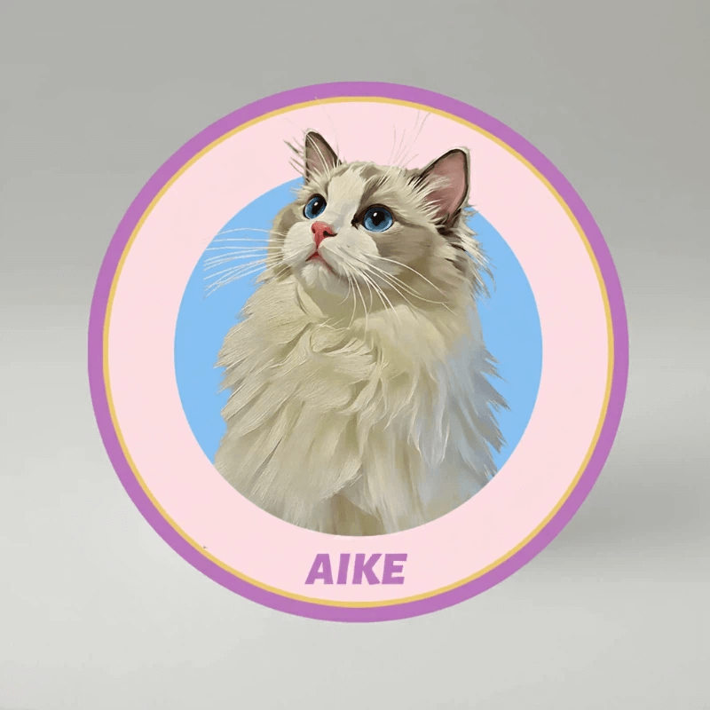 AikeDear-Custom Pet Portrait Rug  Made of Love & Paws