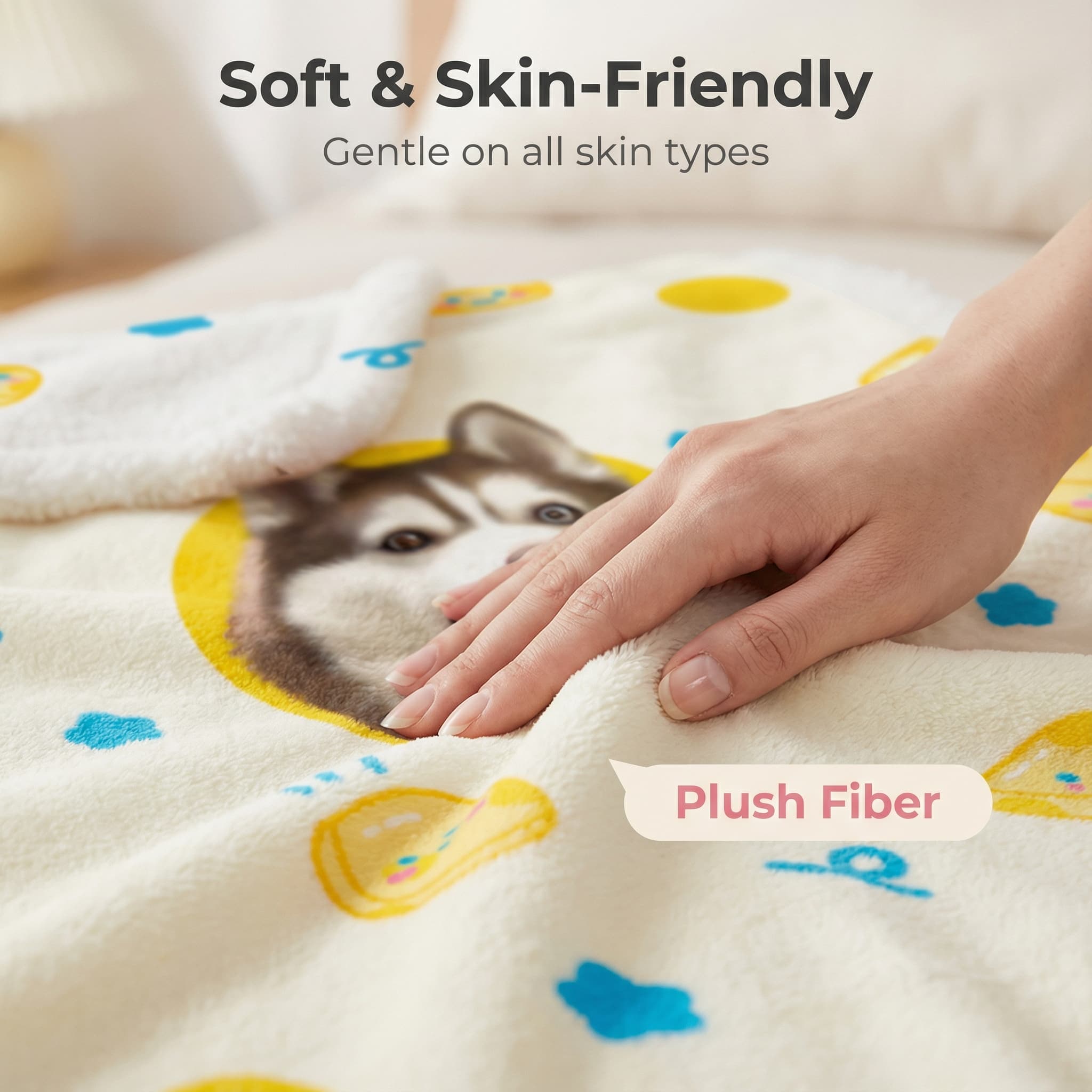 AikeDear-Custom Pet Portrait Blanket