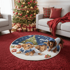 AikeDear-Custom pet portrait Christmas Keepsake Rug