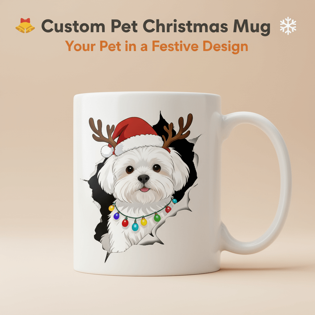 AikeDear-Custom Pet Portrait Mug