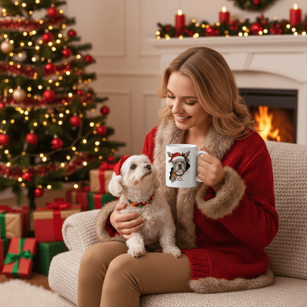 AikeDear-Custom Pet Portrait Mug