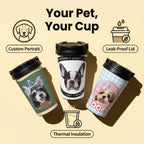 AikeDear - Custom Pet portrait Stainless Steel Coffee Cup