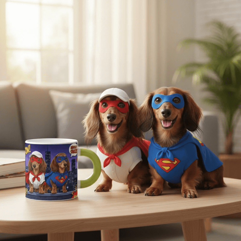 AikeDear-Personalized Funny Dog Portrait Mug