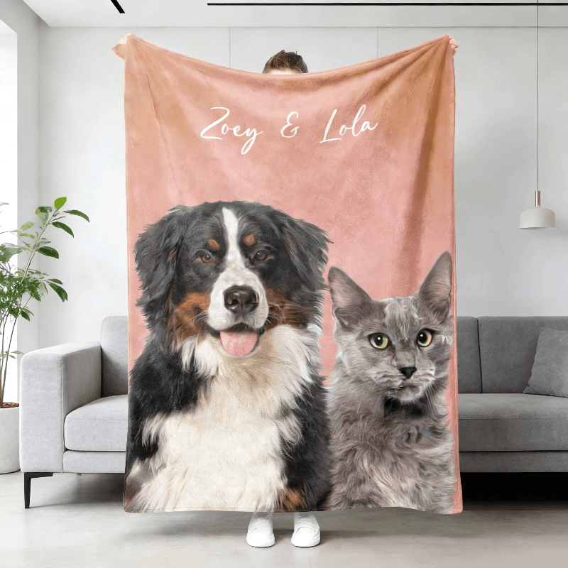 AikeDer-Custom Pet Blanket with Name