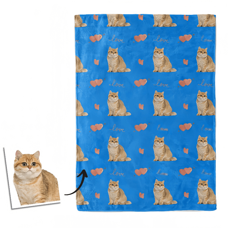 AikeDear-Custom Cat Memorial Blanket