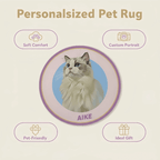 AikeDear-Custom Pet Portrait Rug  Made of Love & Paws