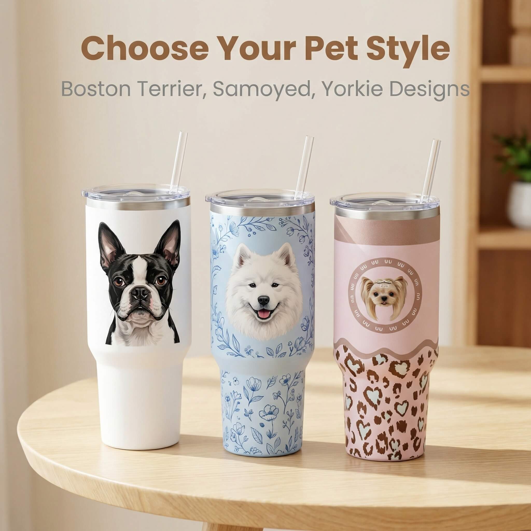 AikeDear -Custom Pet Face Stainless Steel Tumbler
