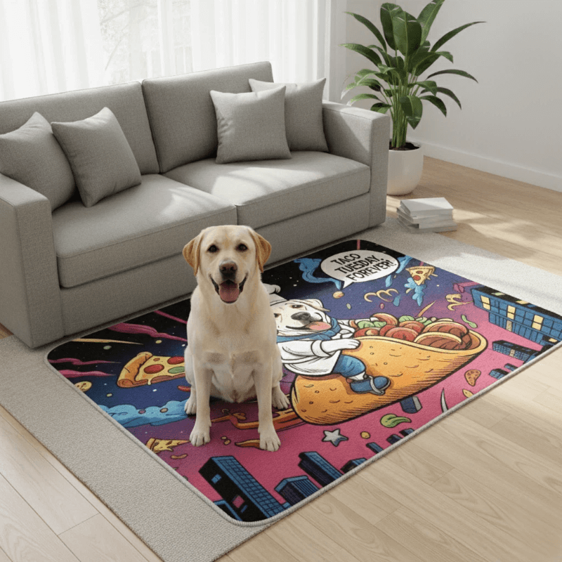 AikeDear- Custom Pet portrait Cartoon Funny rug