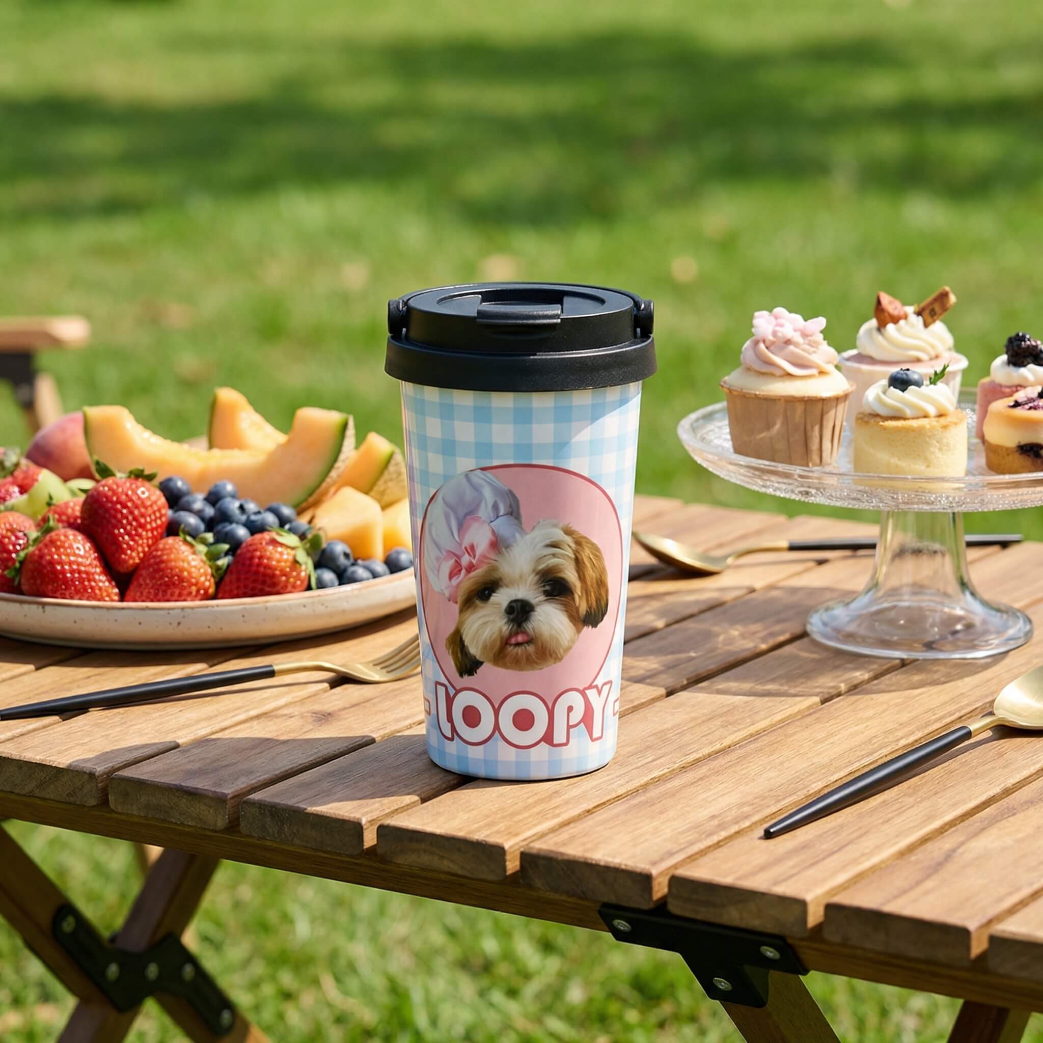 AikeDear - Custom Pet portrait Stainless Steel Coffee Cup