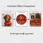 AikeDear-Custom pet portrait Christmas Keepsake Rug