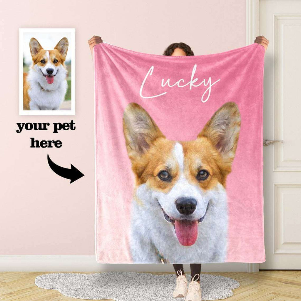 AikeDer-Custom Pet Blanket with Name