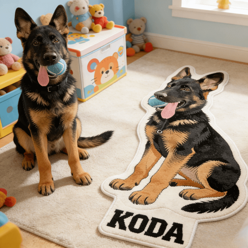 AikeDear-Custom Pet Shaped Rug
