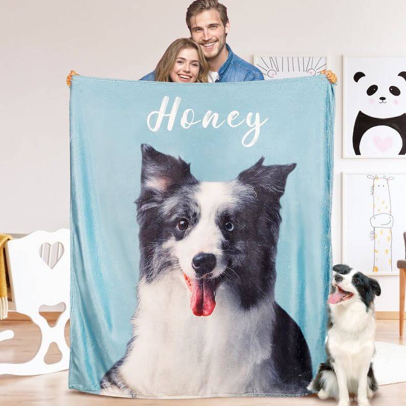 AikeDer-Custom Pet Blanket with Name