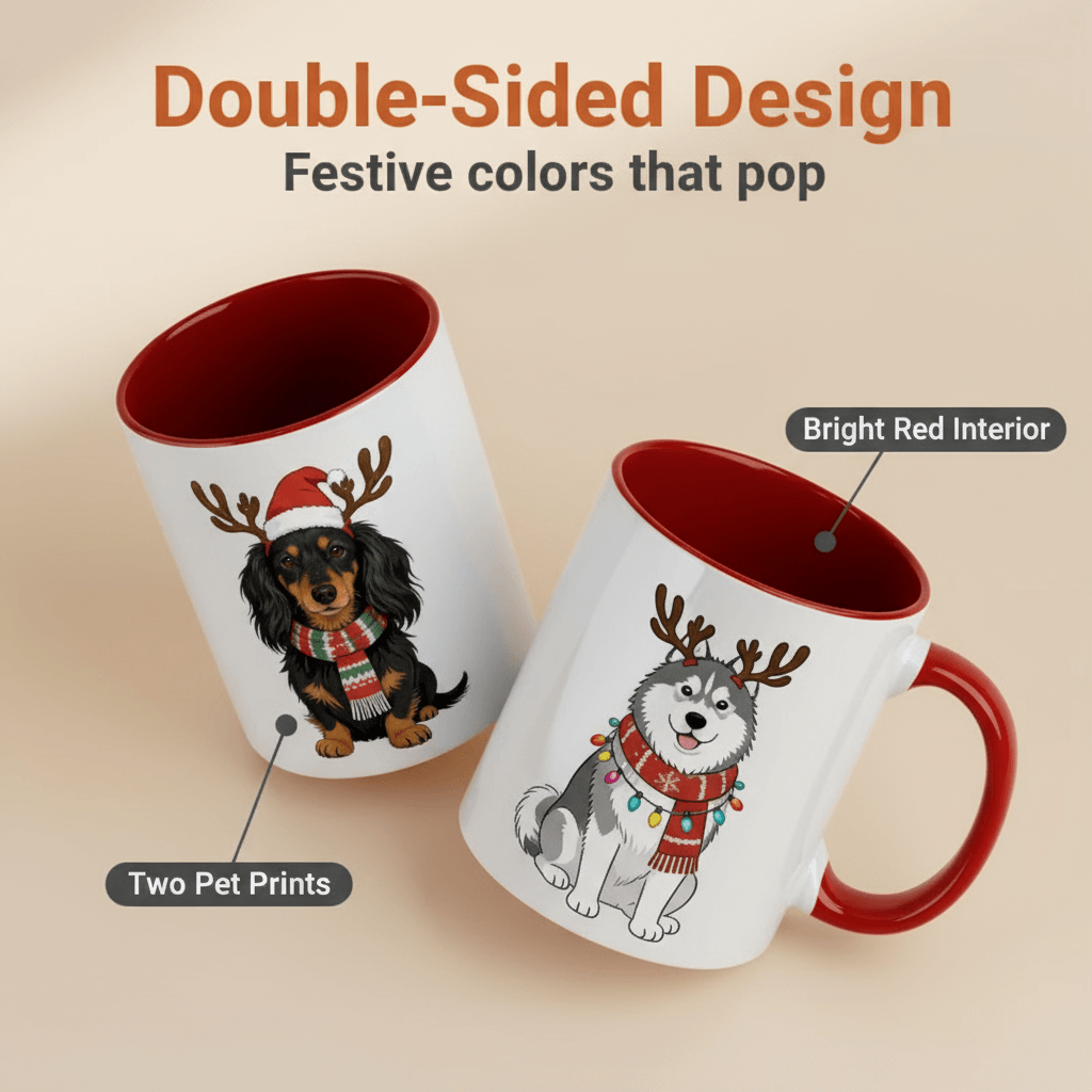 AikeDear-Custom Pet Portrait Mug