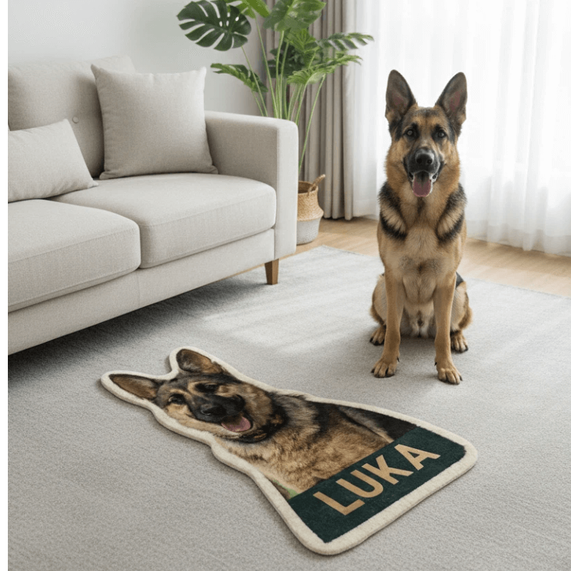 AikeDear-Custom Pet Shaped Rug