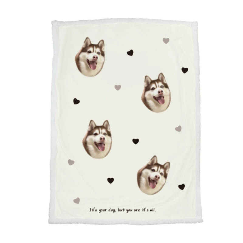 AikeDear-Custom Pet Portrait Blanket
