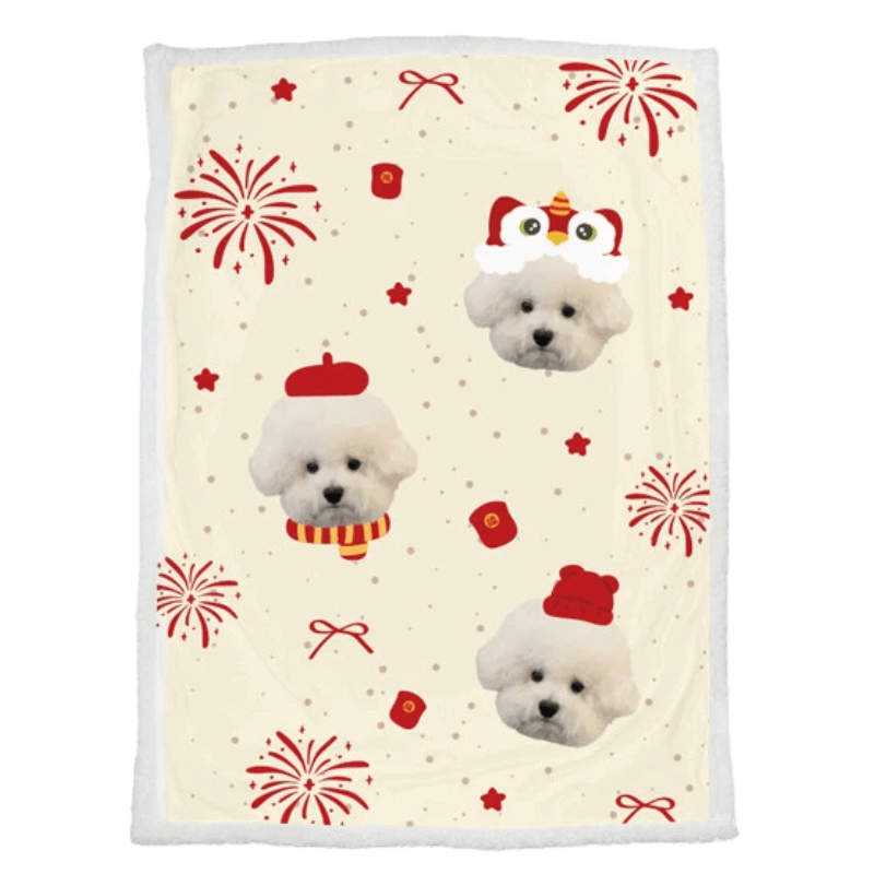 AikeDear-Custom Pet Portrait Blanket