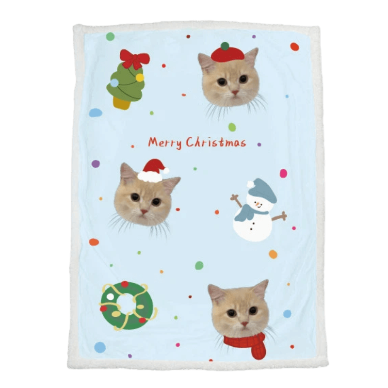 AikeDear-Custom Pet Portrait Blanket