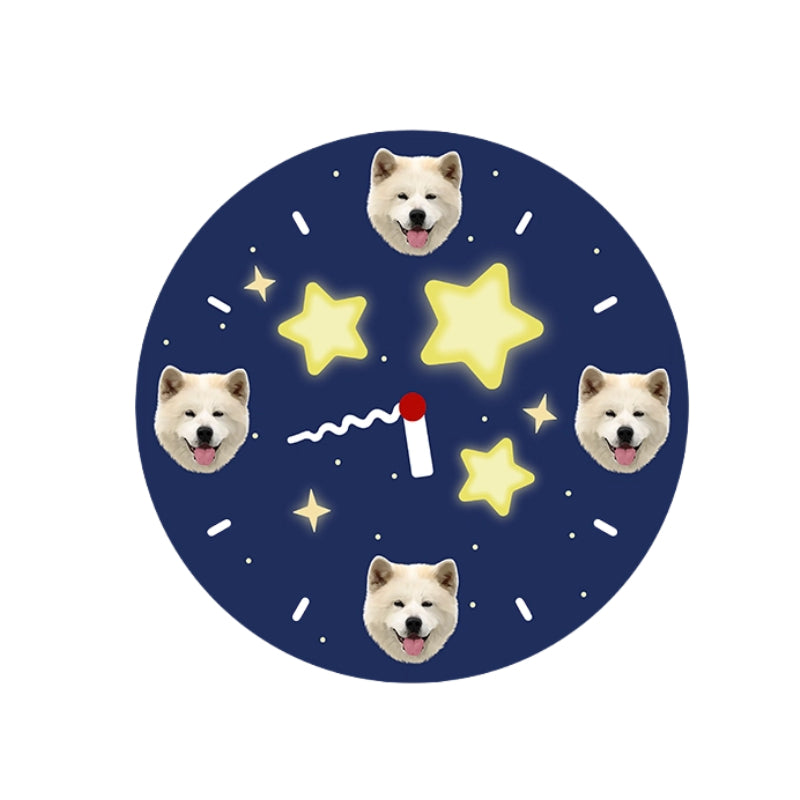 AikeDear - Custom Pet Portrait Circle Clock