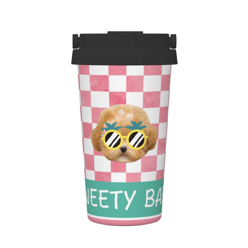 AikeDear - Custom Pet portrait Stainless Steel Coffee Cup