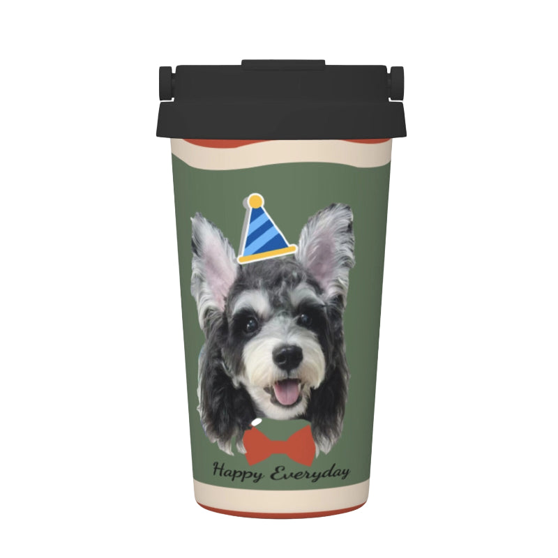 AikeDear - Custom Pet portrait Stainless Steel Coffee Cup