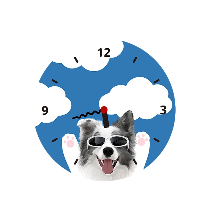 AikeDear - Custom Pet Portrait Circle Clock