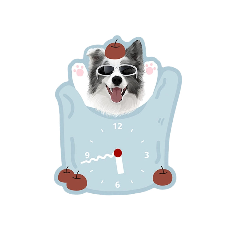 AikeDear - Custom Pet Portrait Acrylic Irregular Clock