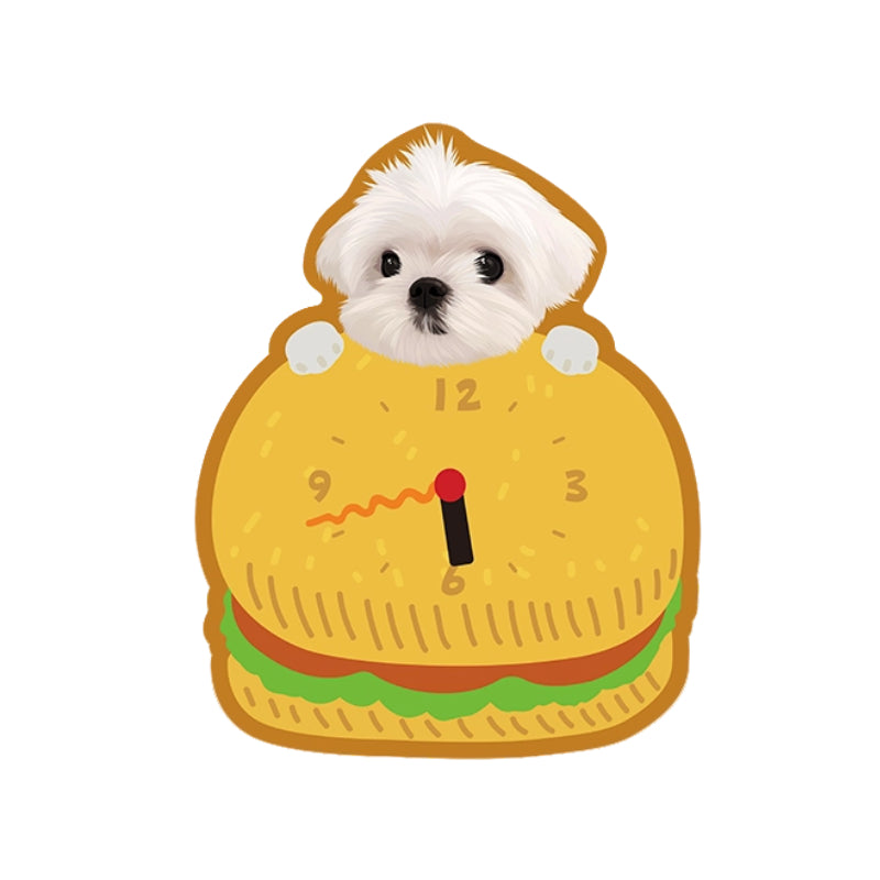 AikeDear - Custom Pet Portrait Acrylic Irregular Clock