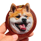 AikeDear-Custom Single Pet Portrait Carving Leather