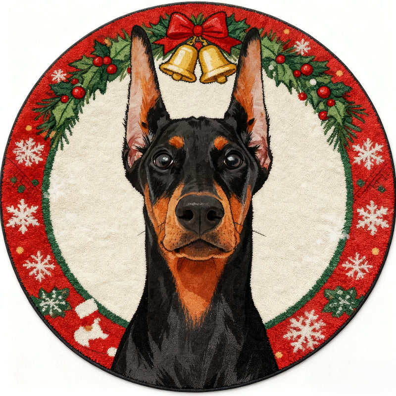 AikeDear-Custom pet portrait Christmas Keepsake Rug
