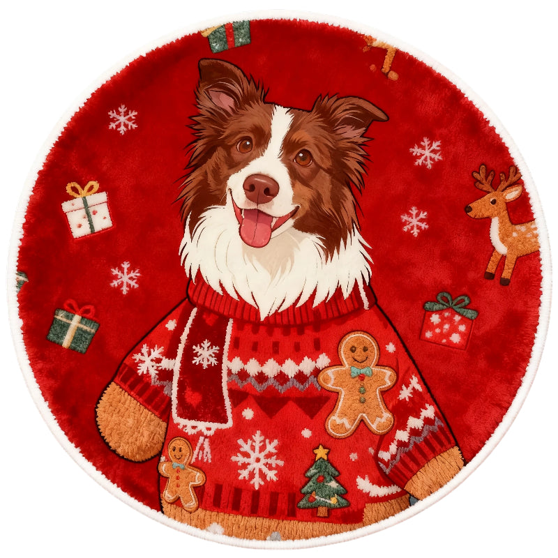 AikeDear - Custom Pet Illustration Portrait Rug-Christmas Gift