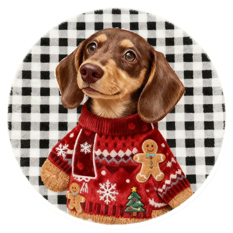 AikeDear - Custom Pet Illustration Portrait Rug-Christmas Gift