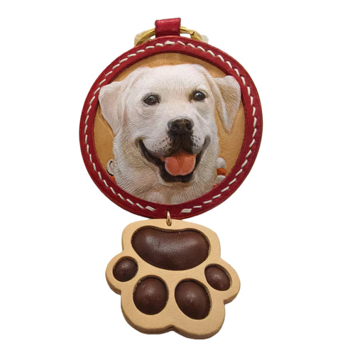 AikeDear -Custom Pet Portrait  Leather Carving Pendant