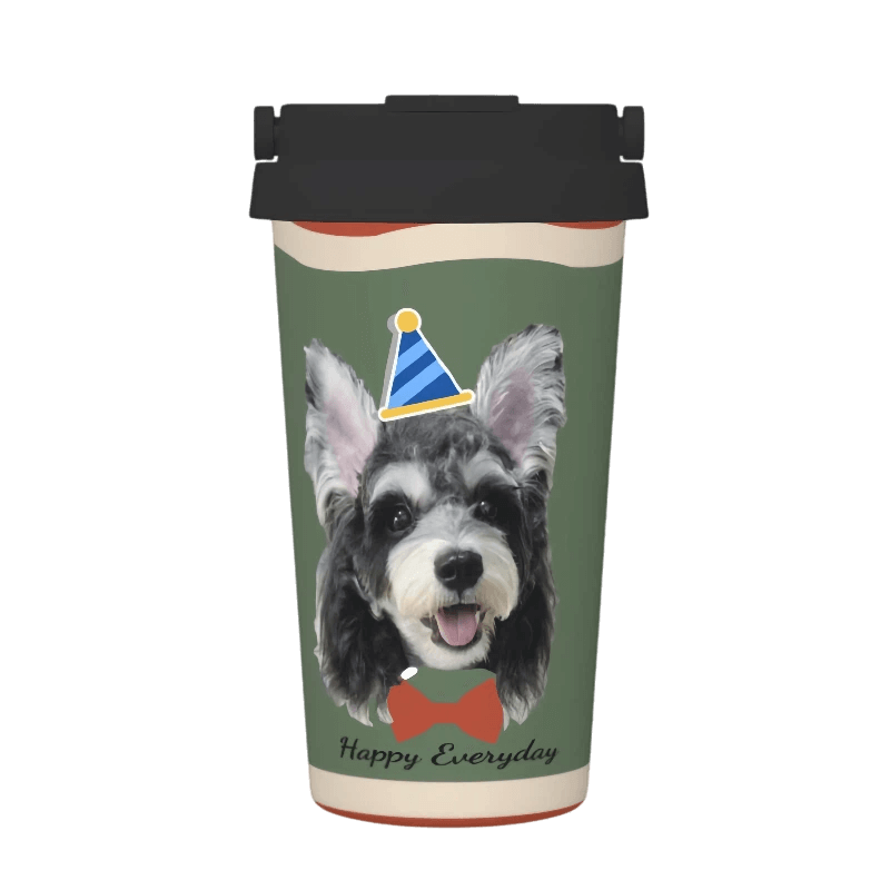 AikeDear - Custom Pet portrait Stainless Steel Coffee Cup
