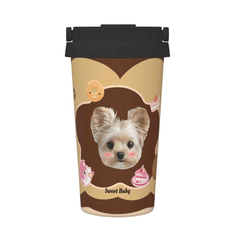 AikeDear - Custom Pet portrait Stainless Steel Coffee Cup