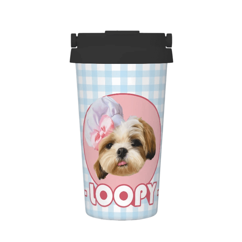 AikeDear - Custom Pet portrait Stainless Steel Coffee Cup
