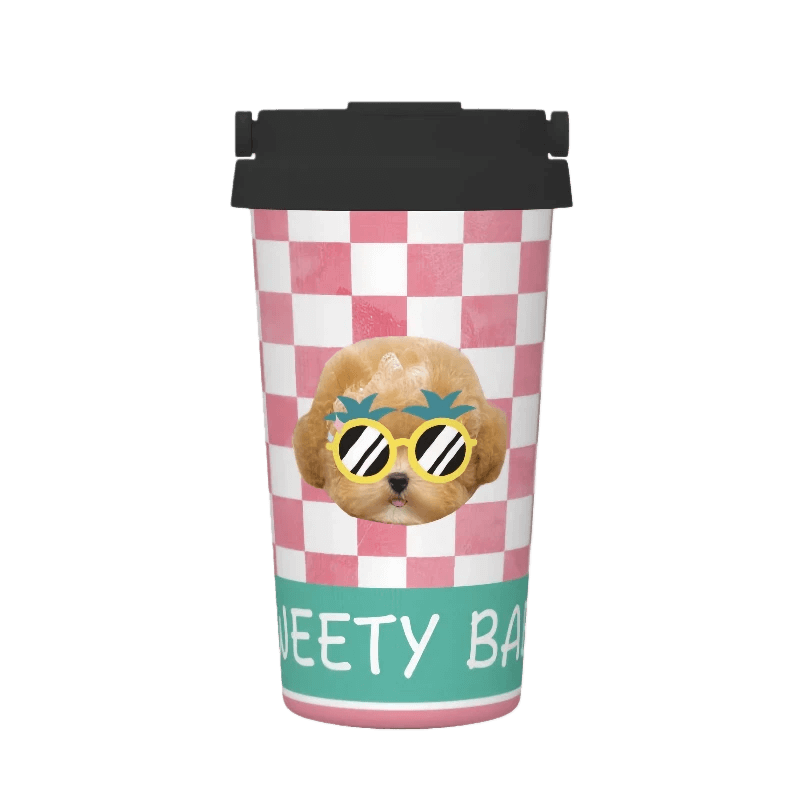 AikeDear - Custom Pet portrait Stainless Steel Coffee Cup