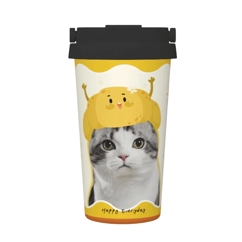 AikeDear - Custom Pet portrait Stainless Steel Coffee Cup