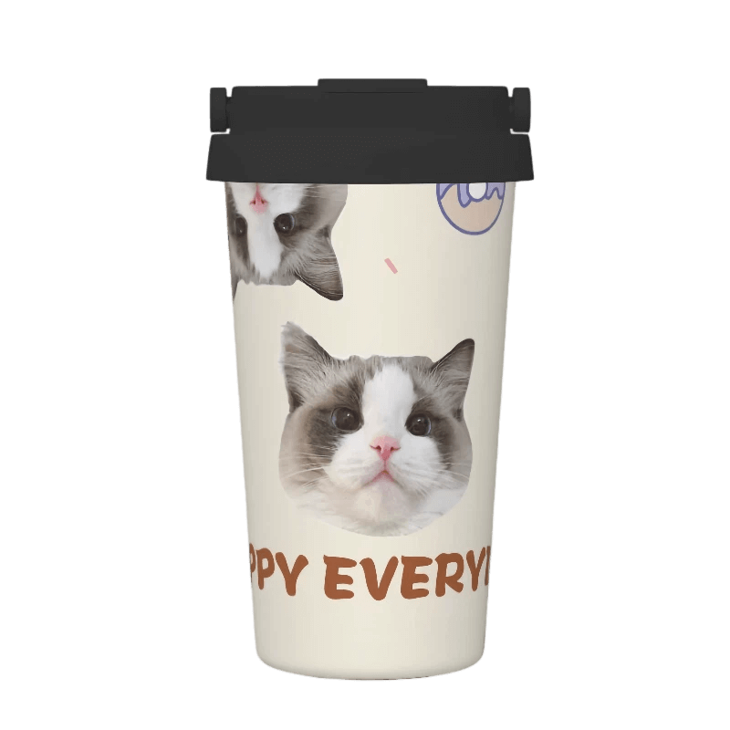 AikeDear - Custom Pet portrait Stainless Steel Coffee Cup